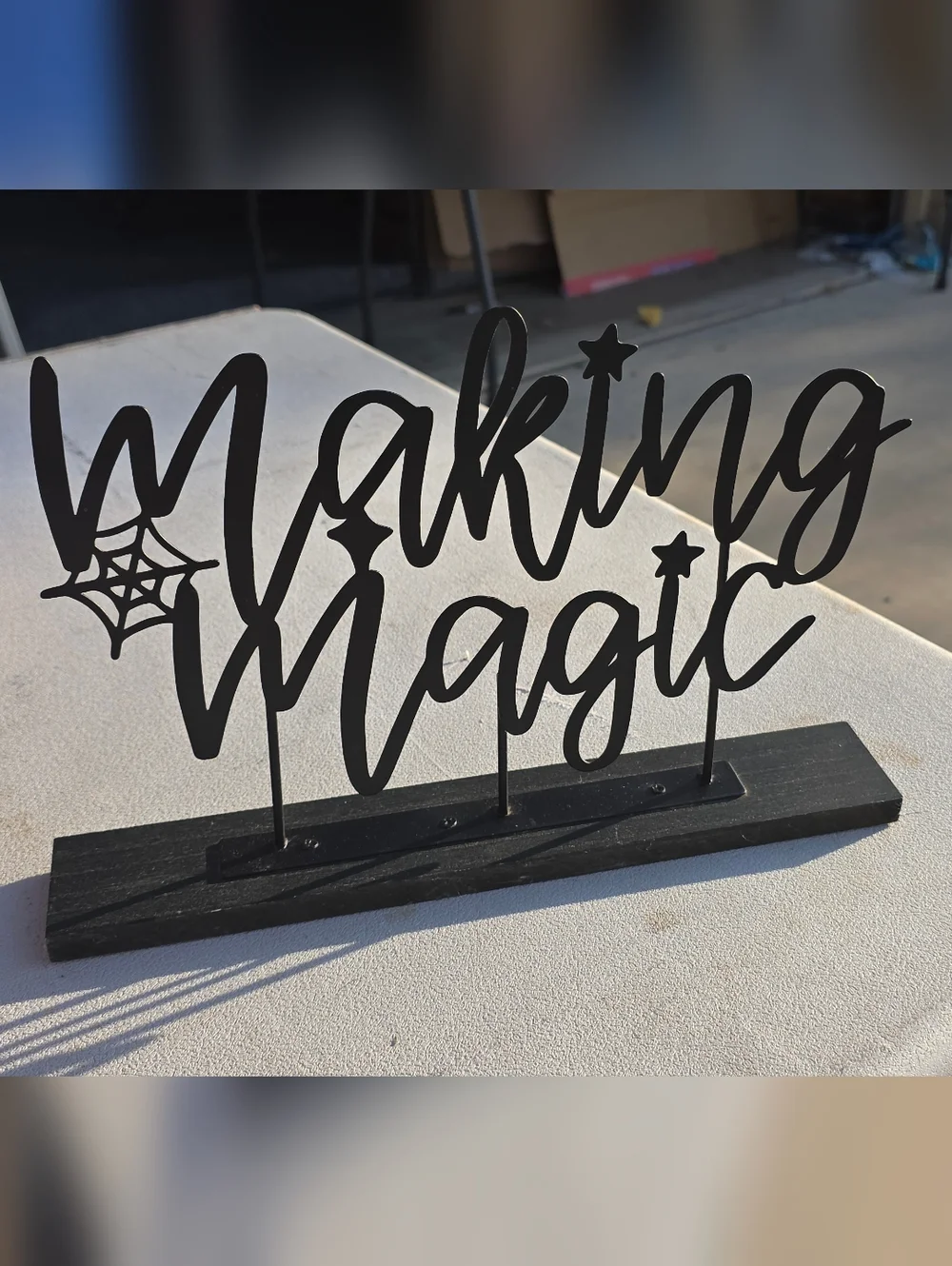 Making Magic Black Tabletop Sign - Decorative Party Accent